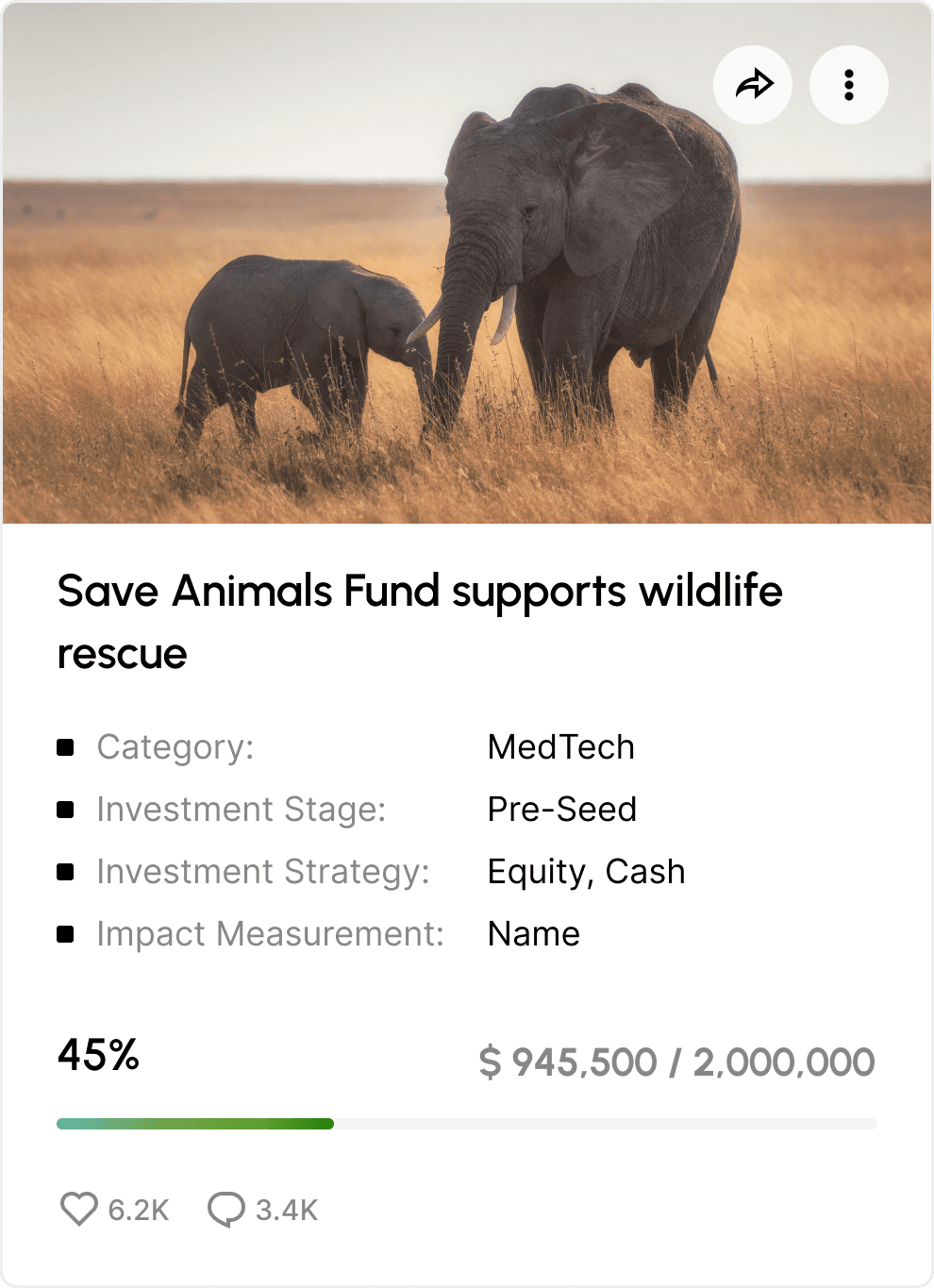Fund opportunity card